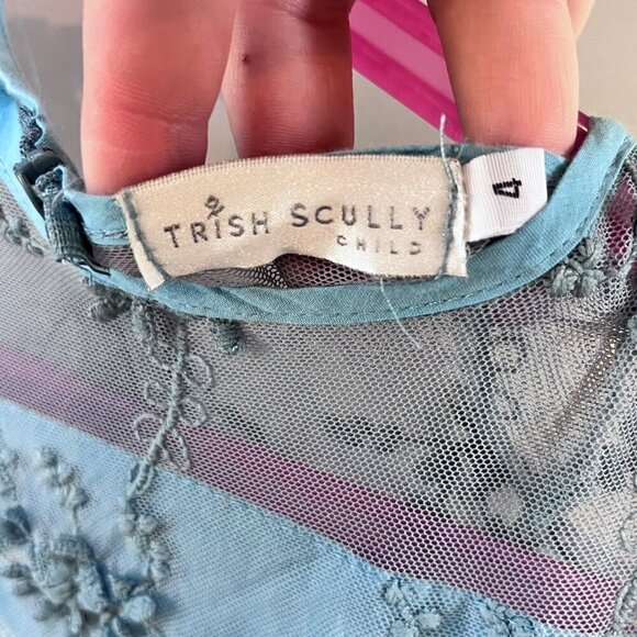 Trish Scully Embroidered Tulle Dress- Size 4 - Picture 3 of 5